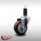 Service Caster 3.5'' SS Maroon Poly Wheel Swivel 1-1/4'' Expanding Stem Caster SCC-SSEX20S3514-PPUB-MRN-114 - alternate 2